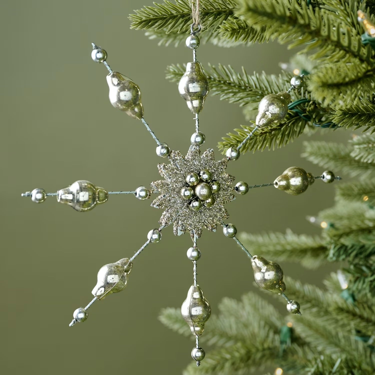 Mercury Glass Snowflake Ornament