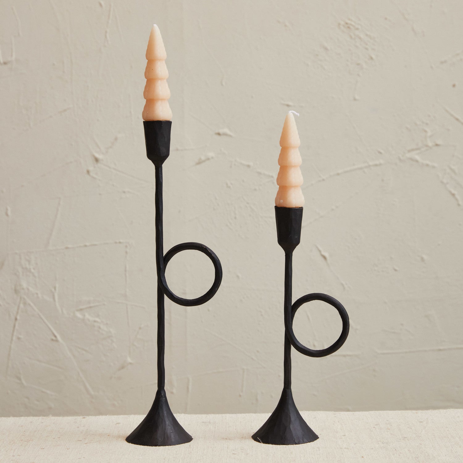 Cast Iron Bugle Candlestick