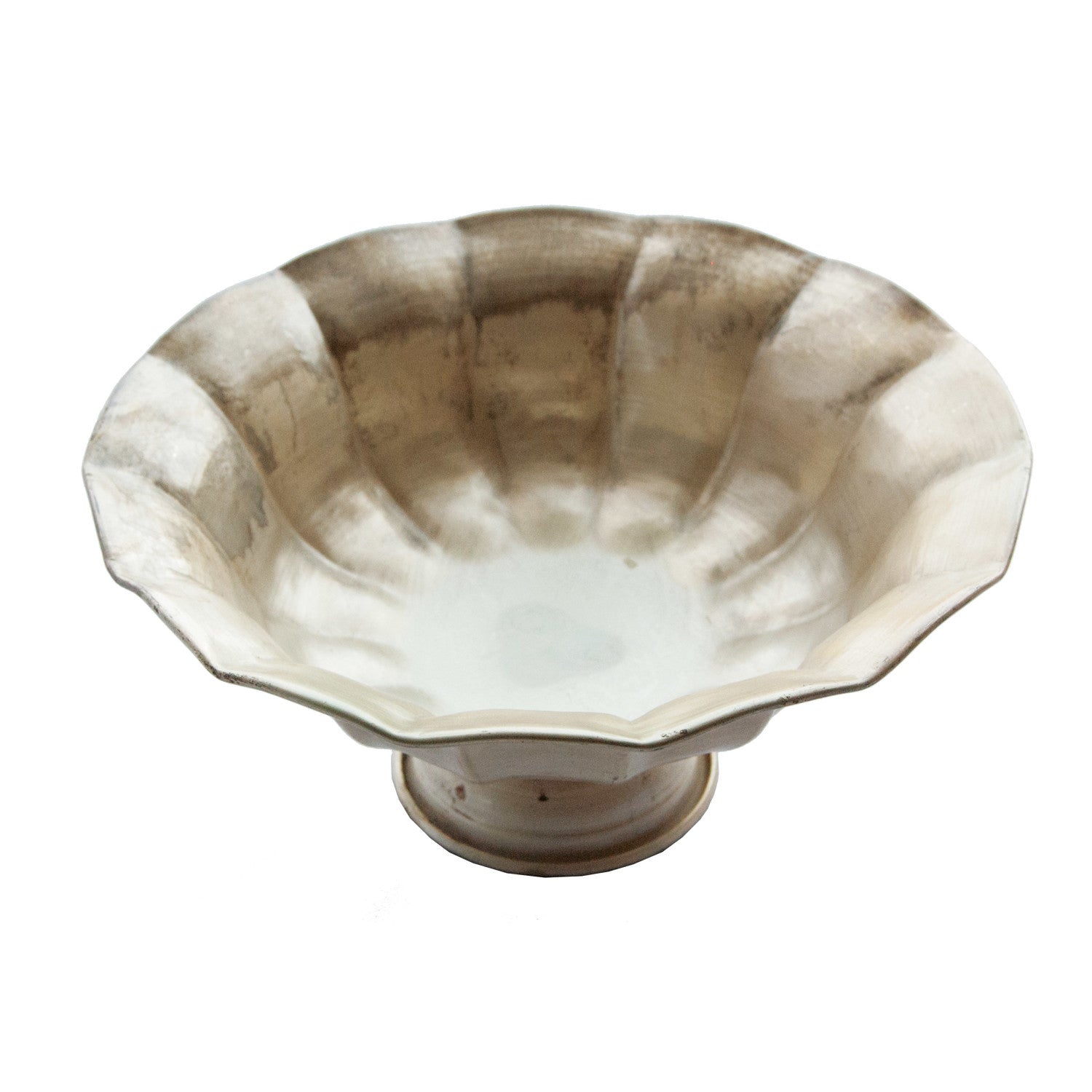 Ruffled Footed Bowl