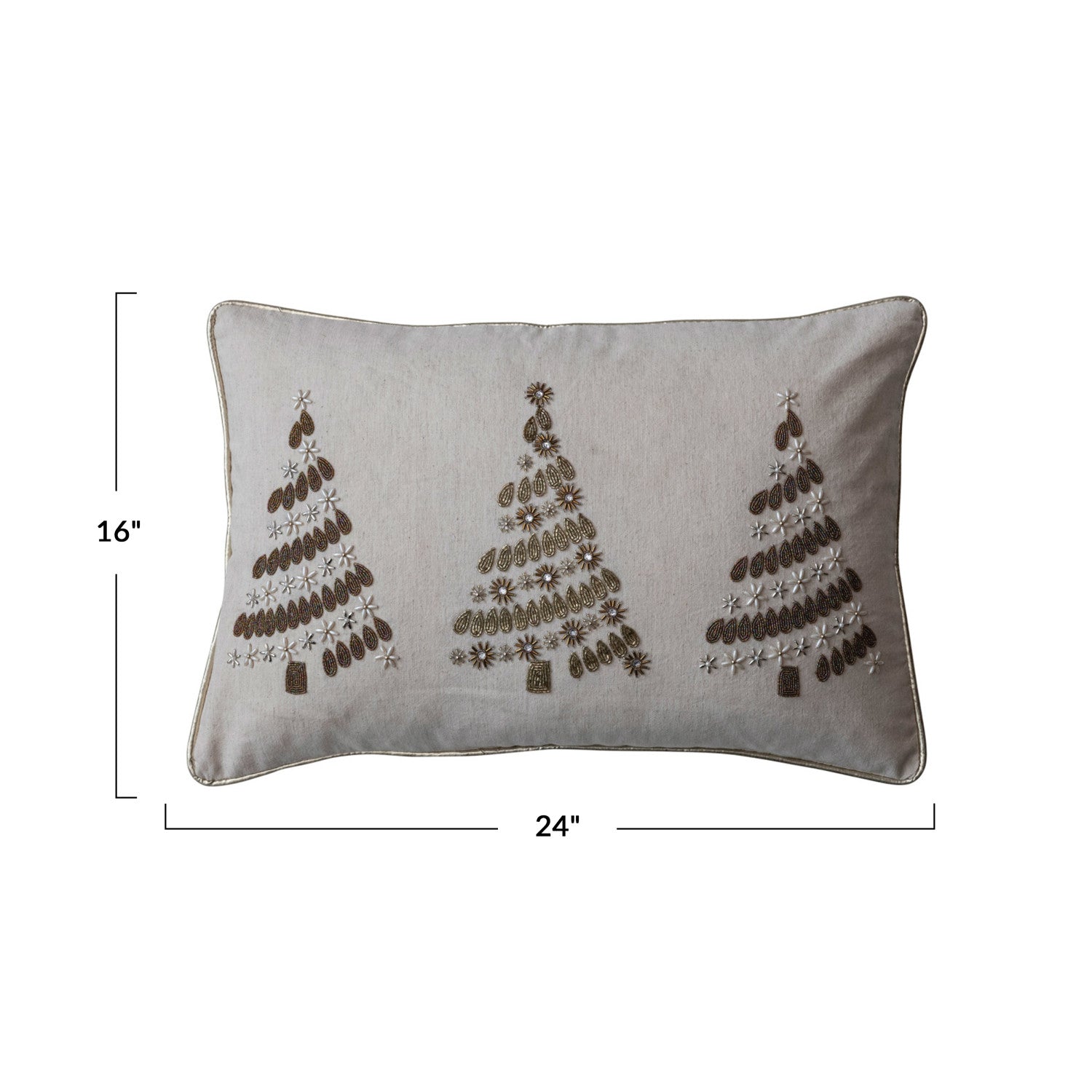 Beaded Tree Lumbar Pillow