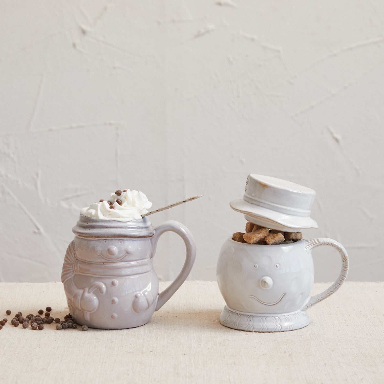 Snowman Shaped Mug w/ Lid