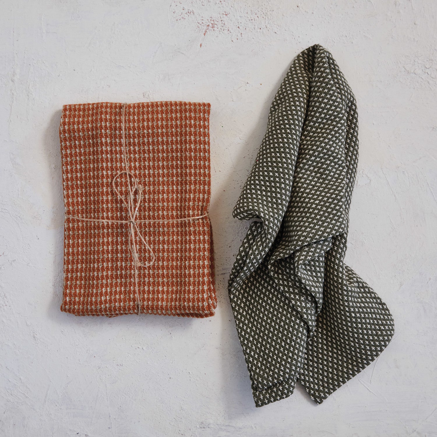 Woven Cotton Dobby Tea Towel