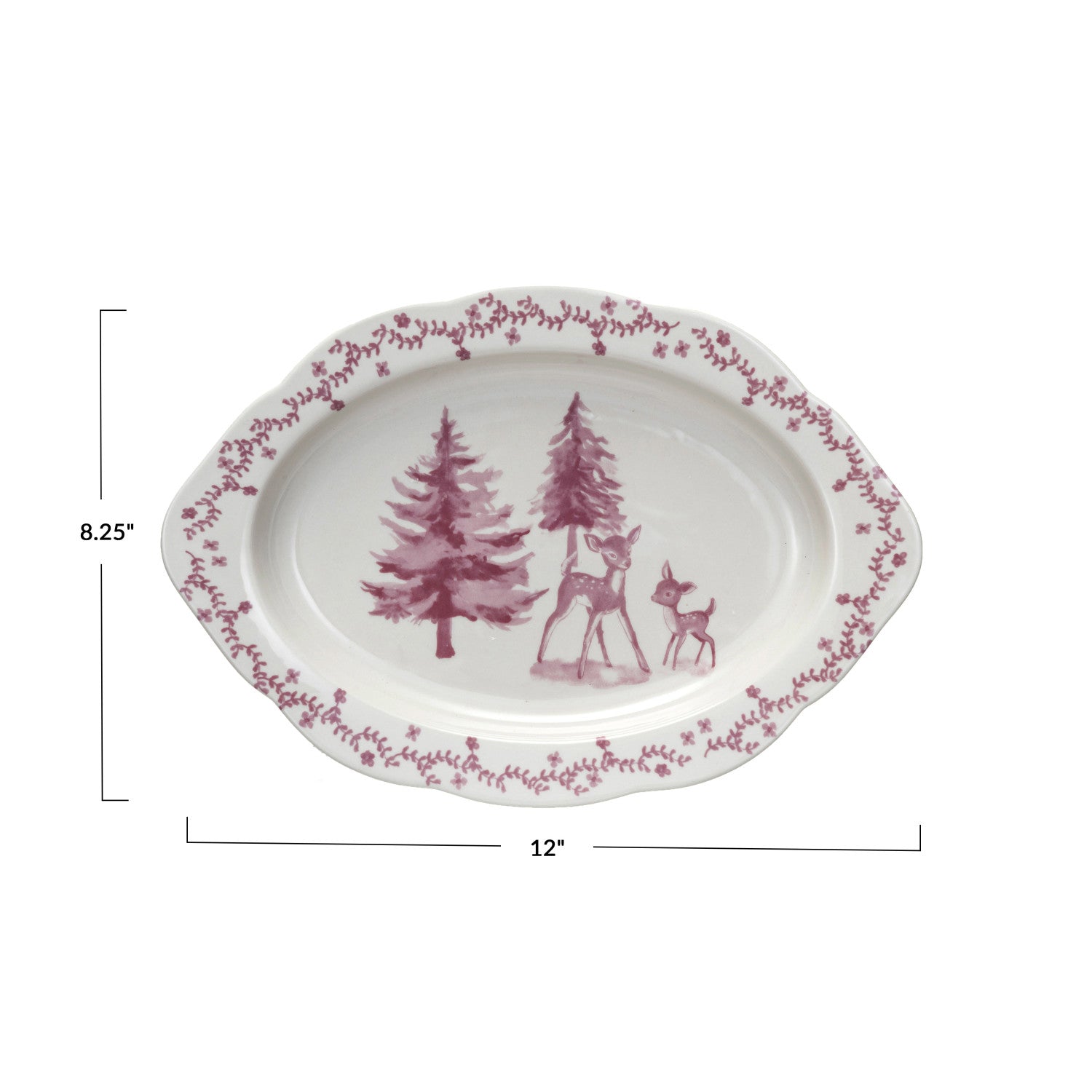 Pink & Cream Deer Platter