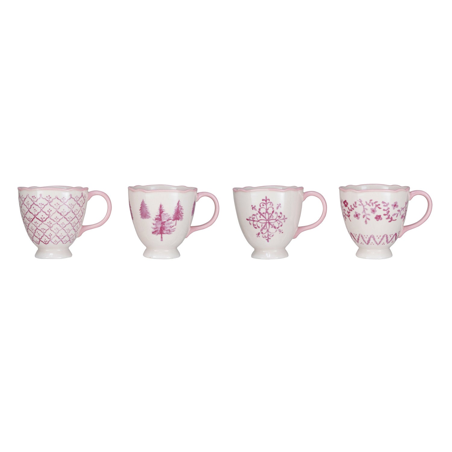 Pink & Cream Holiday Teacup