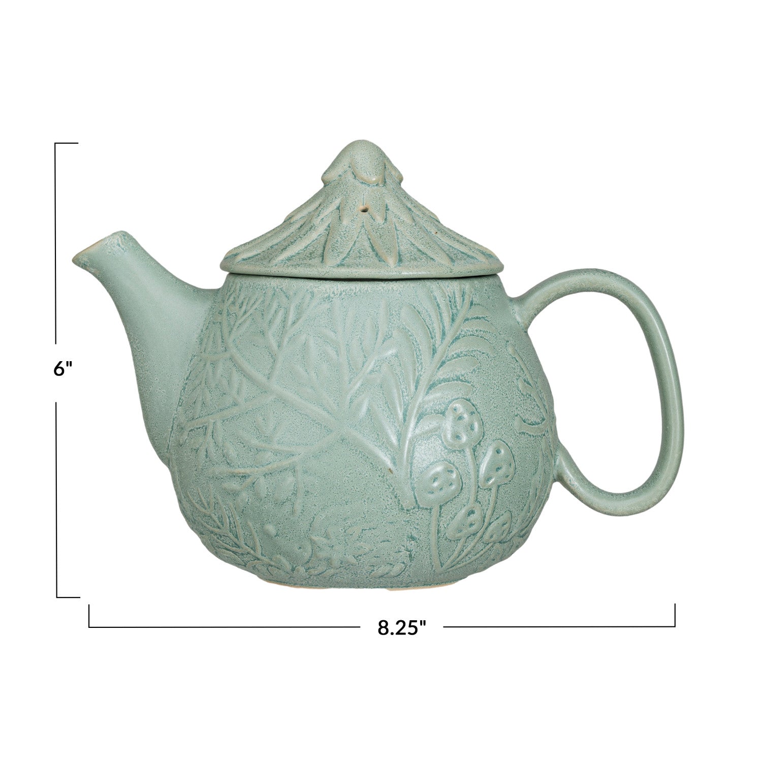 Embossed Botanicals Teapot