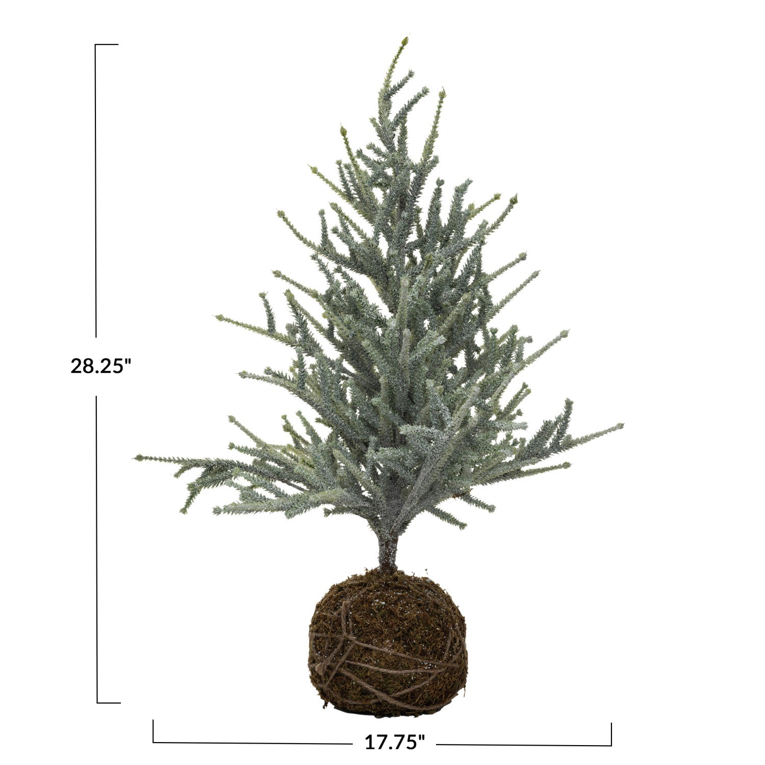 Faux Spruce Tree w/ Moss Ball Base