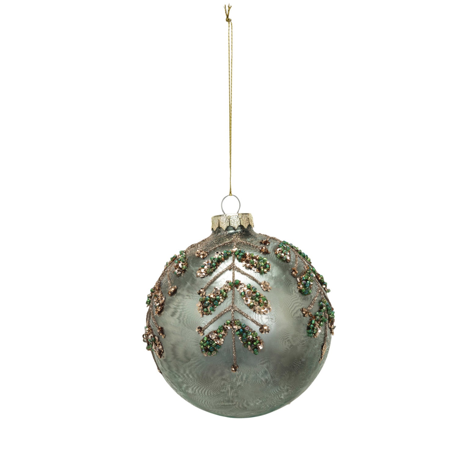 Sage Sequins & Beads Ornament