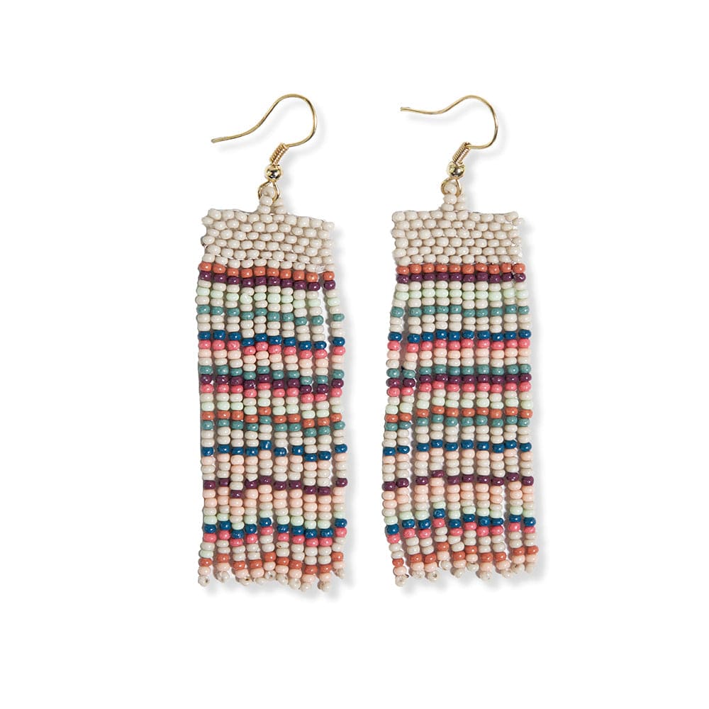 Adeline Striped Beaded Fringe