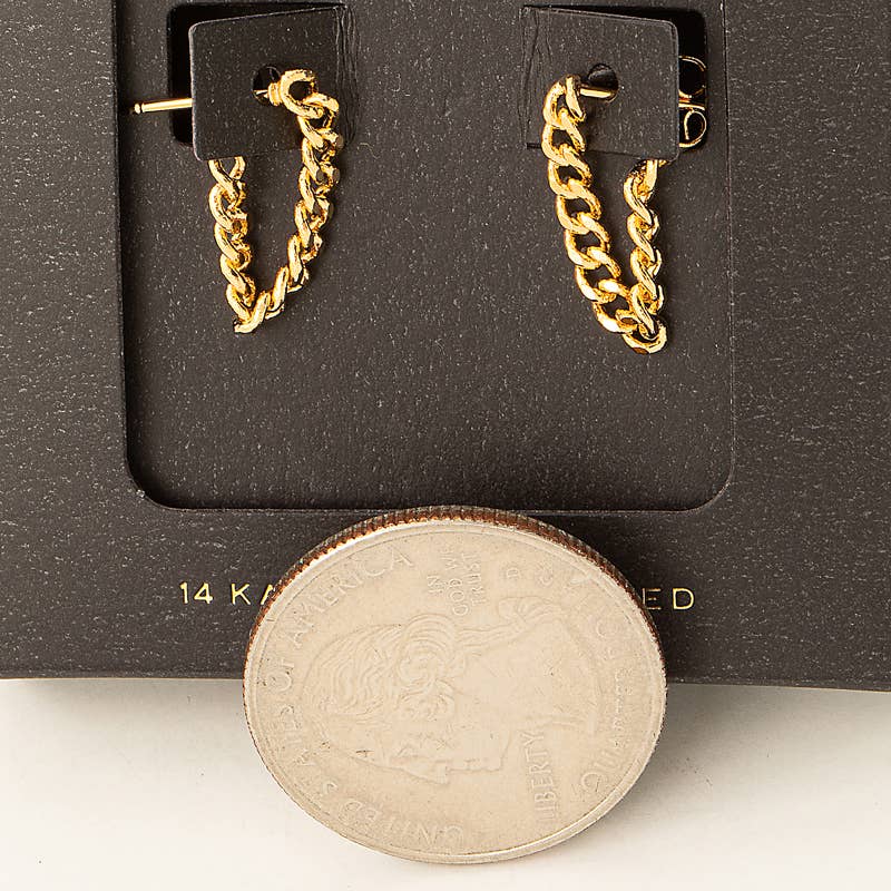 Mini Chain Link Thread Earrings