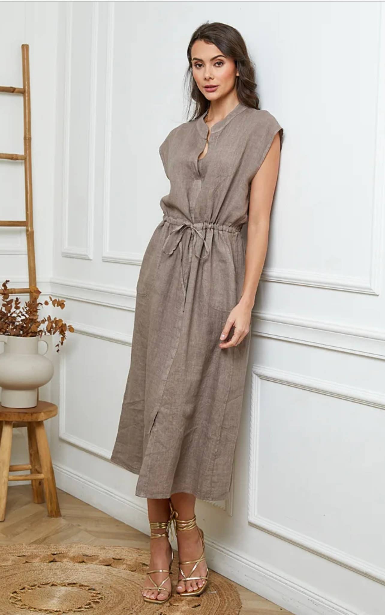 Linen Tie Dress