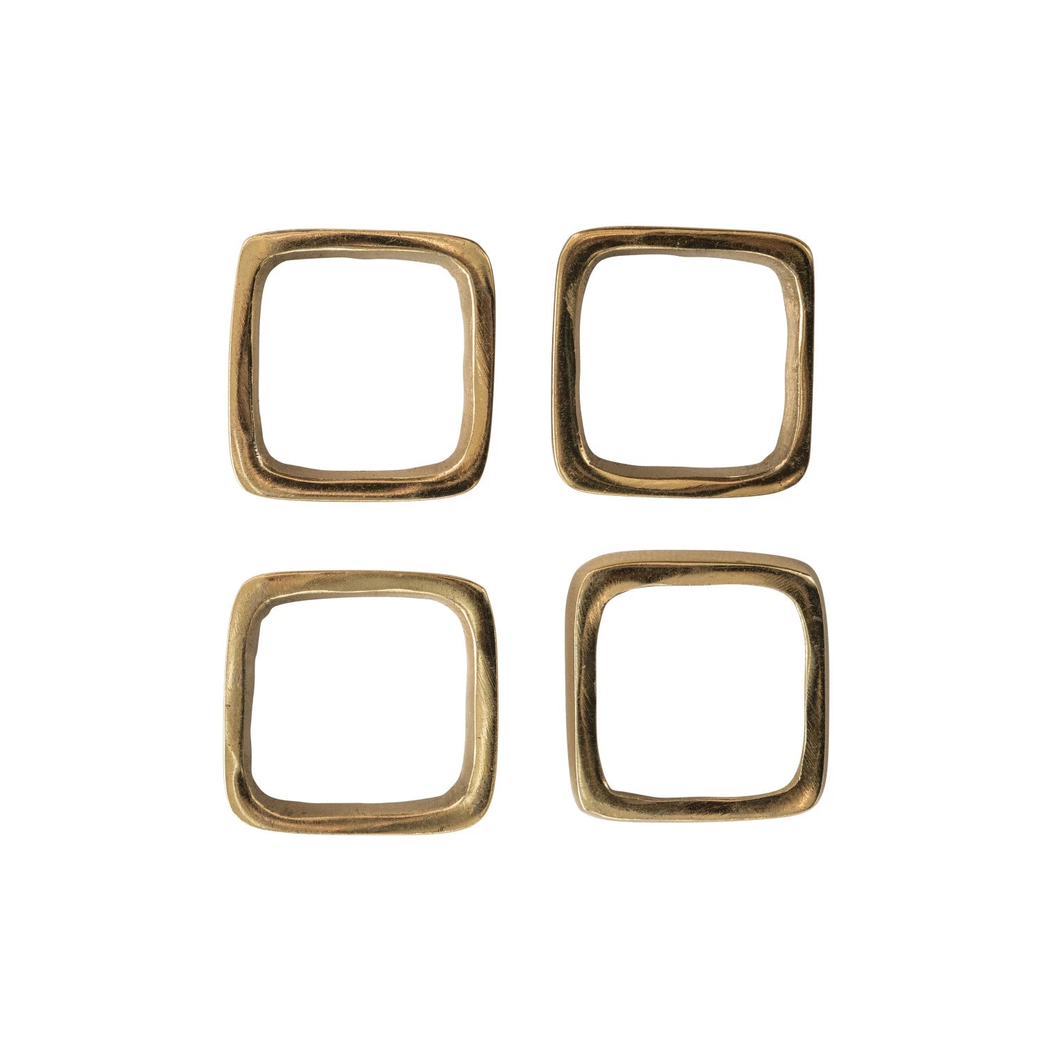 Brass Napkin Rings Set