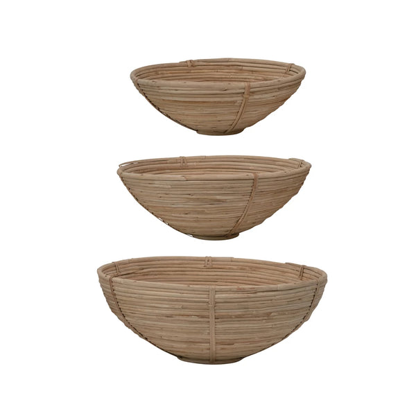 Hand Woven Cane Bowl Set