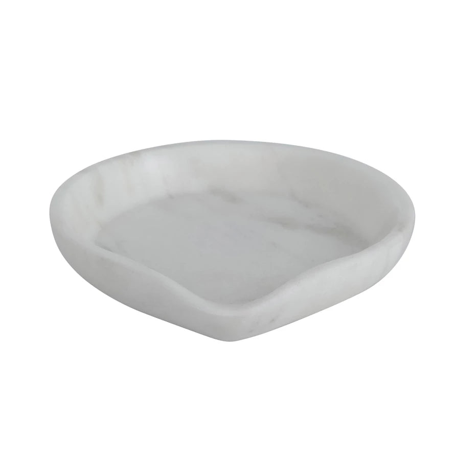 Round Marble Spoon Rest