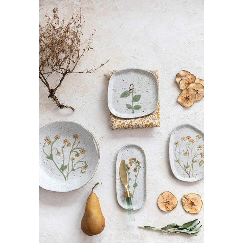 Hand-Painted Botanical Plate