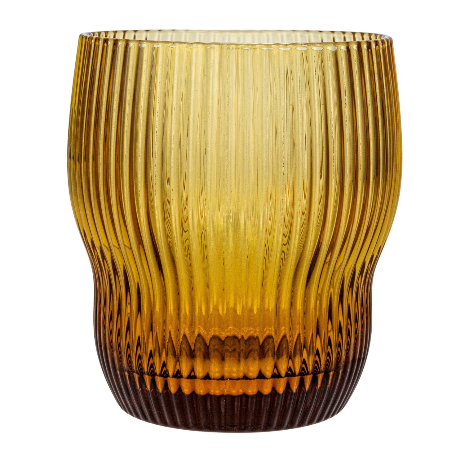 Fluted Amber Glass