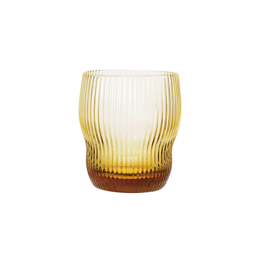 Fluted Amber Glass