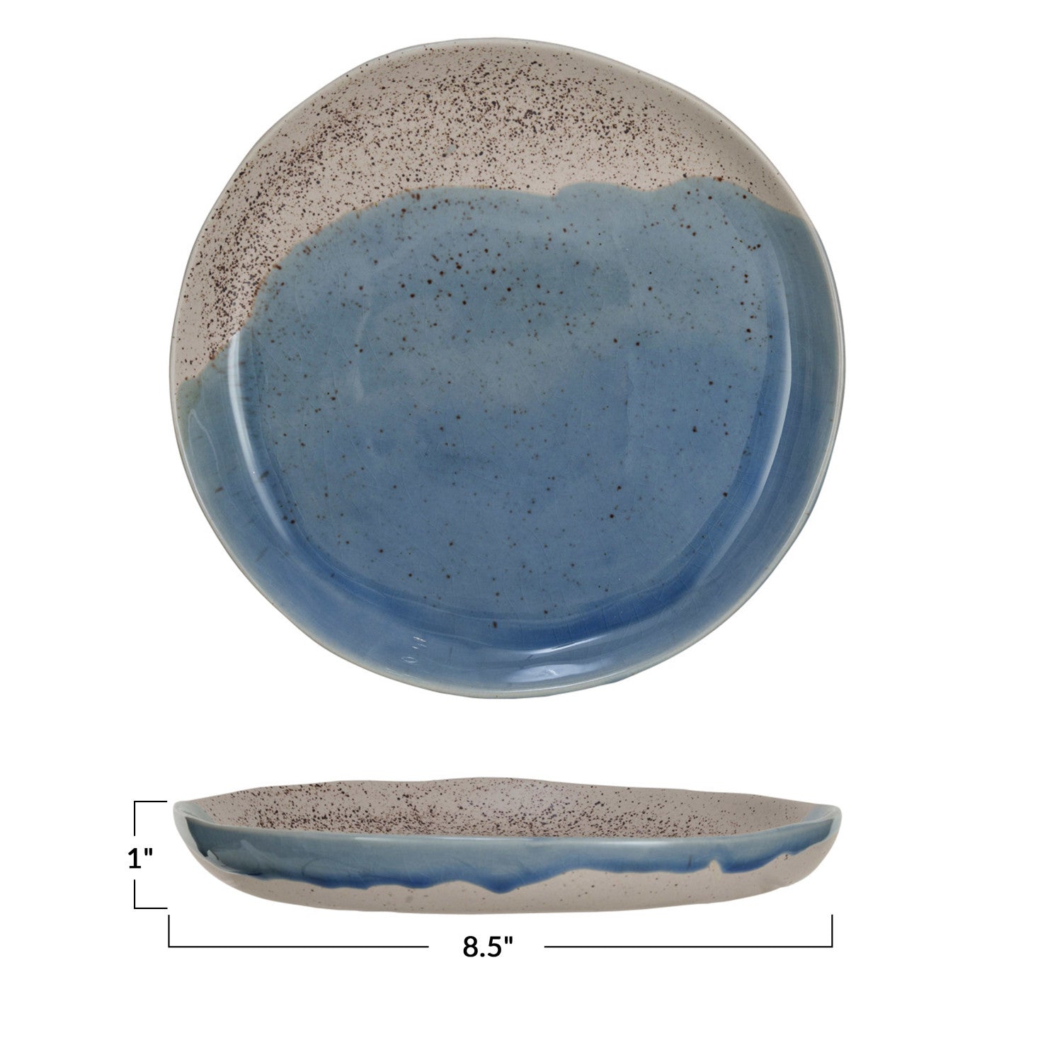 Ocean Wave Stoneware Plate