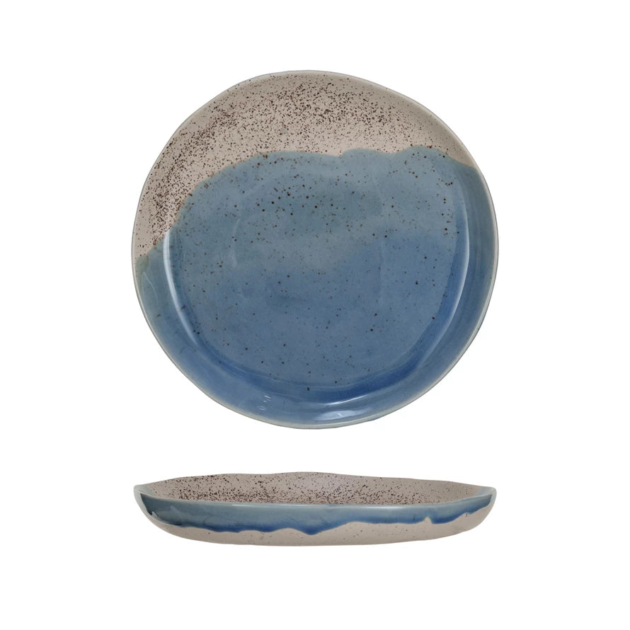 Ocean Wave Stoneware Plate