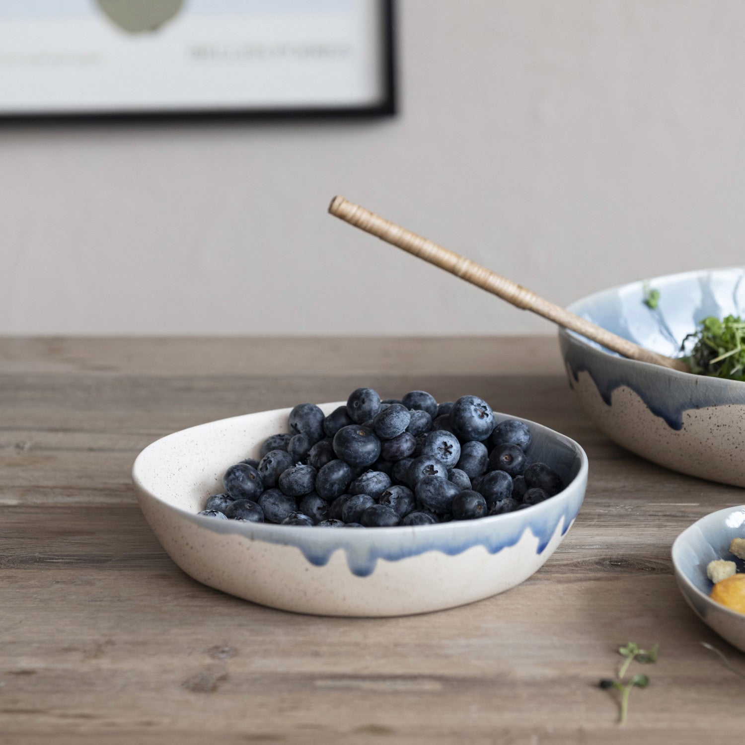 Ocean Wave Stoneware Bowl