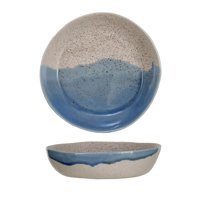 Ocean Wave Stoneware Bowl