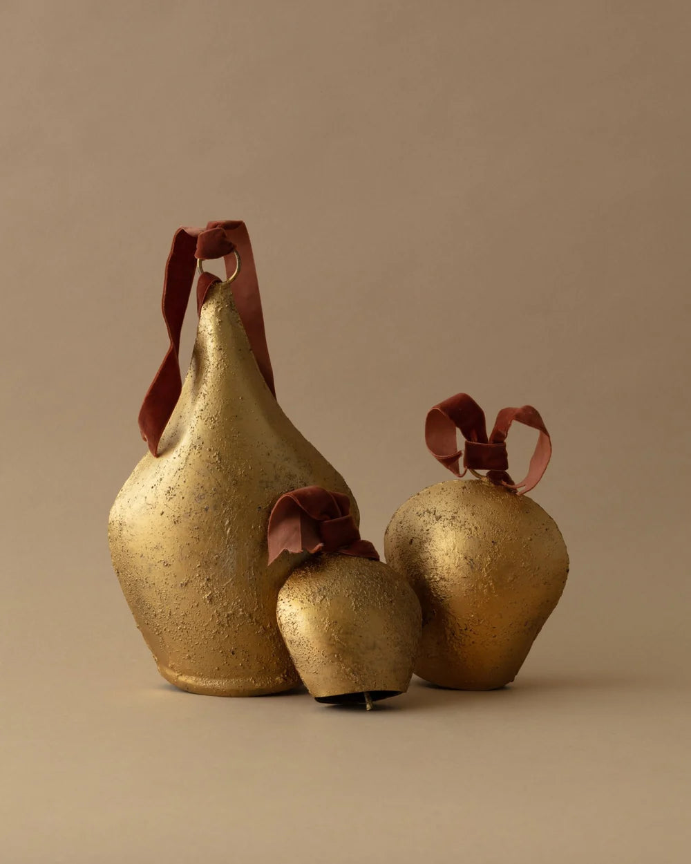 Antique Gold Metal Bell Ornaments