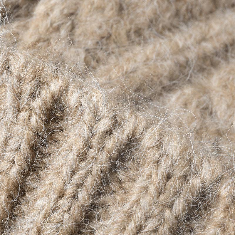 Solid Knit Jacquard Beanie