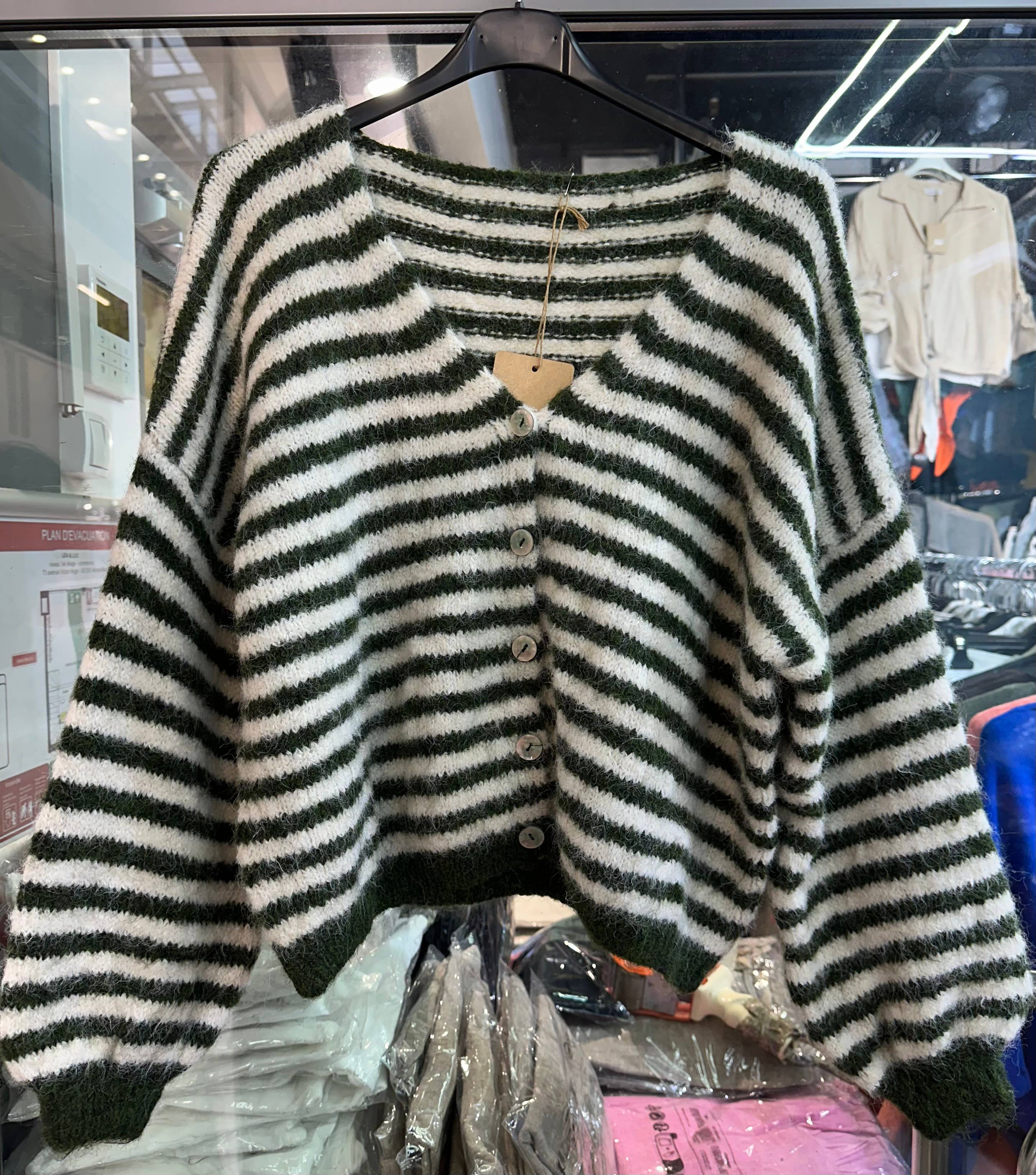 Striped cardigan