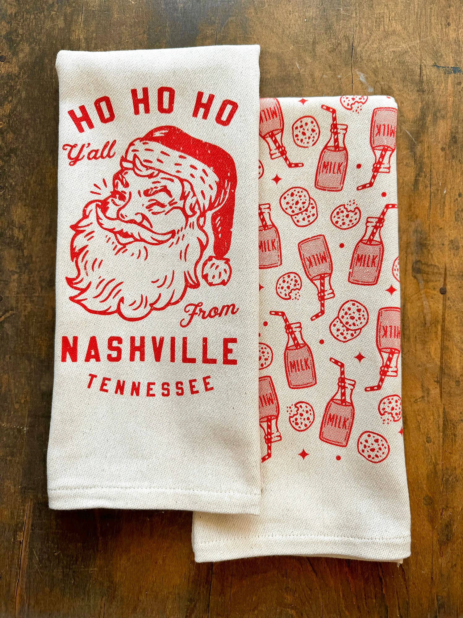 Mebane Winking Santa Kitchen Towel