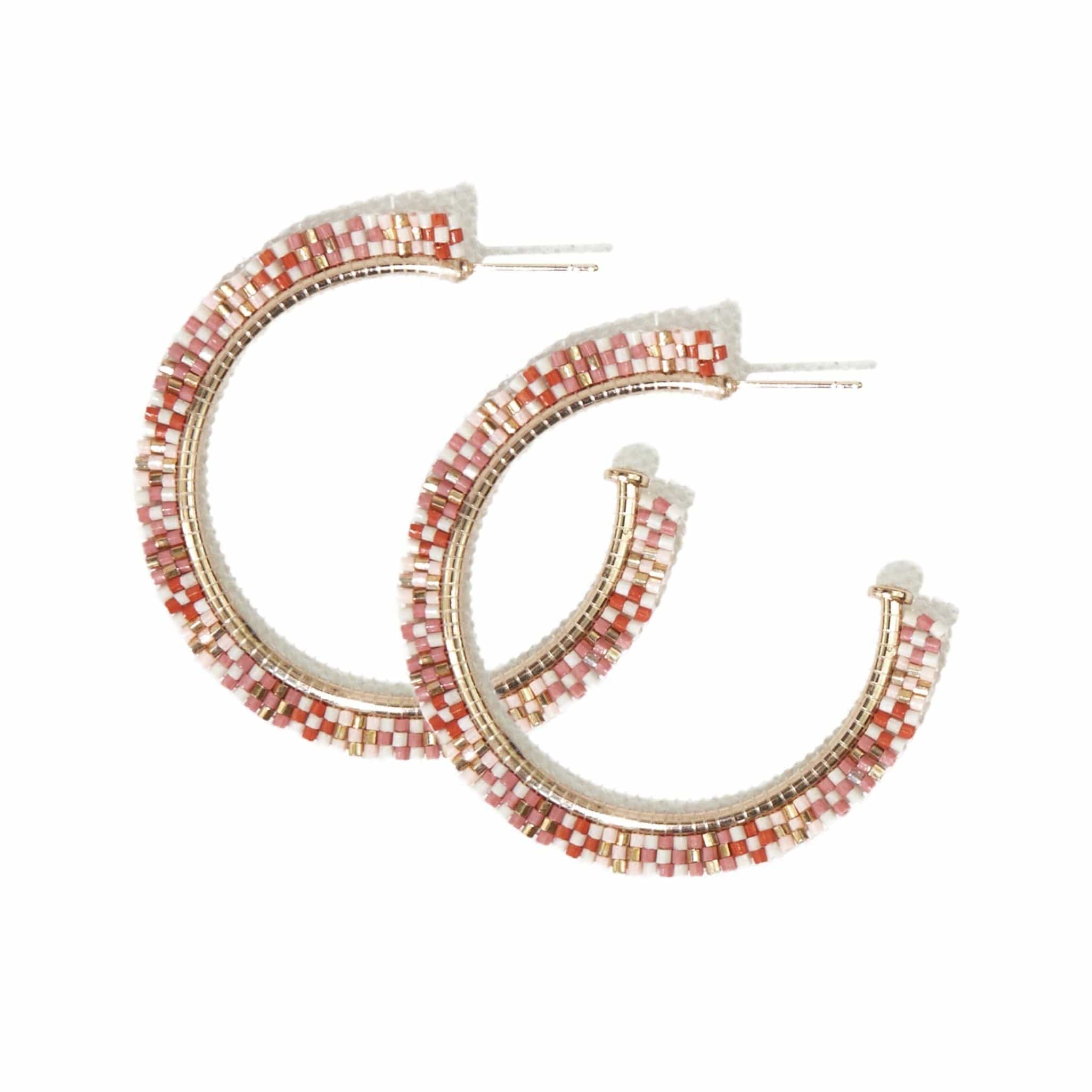 Nora Striped Hoop Earrings