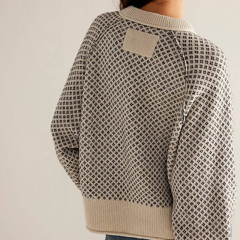 Jacquard Pullover Sweater