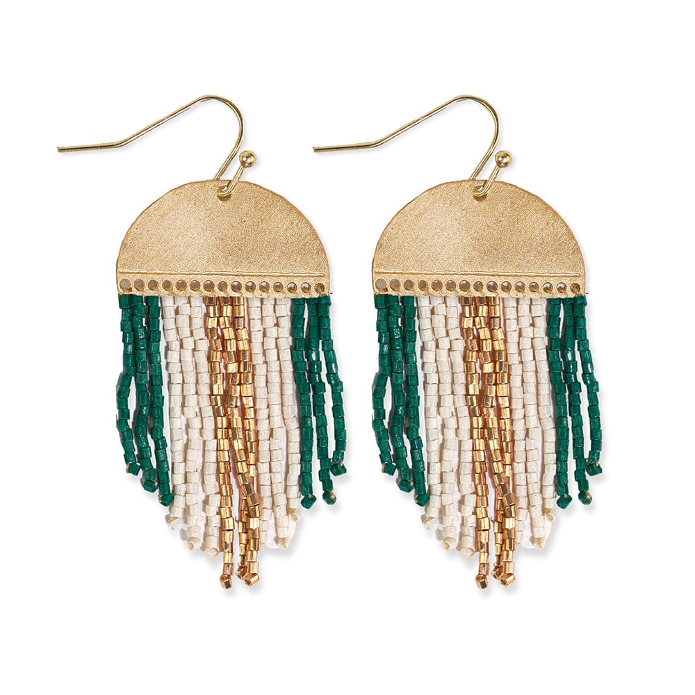 Claudia beaded fringe earrings