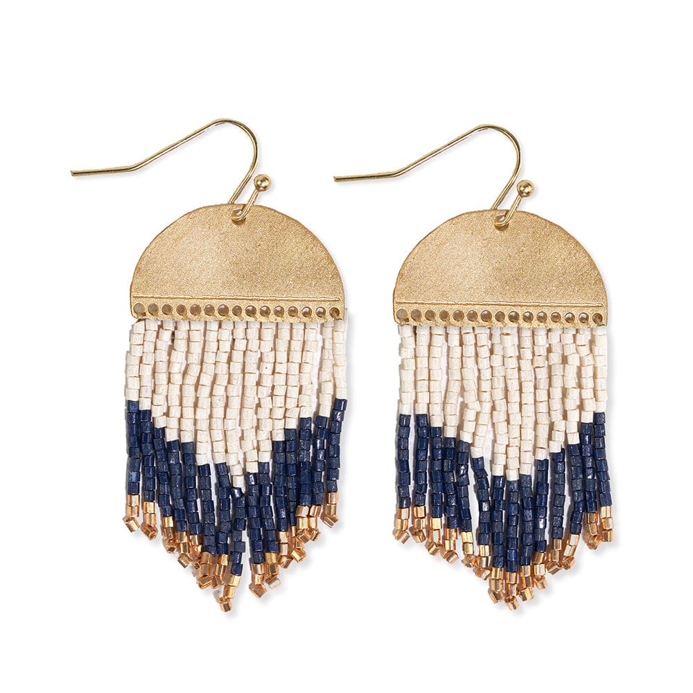 Claudia beaded fringe earrings