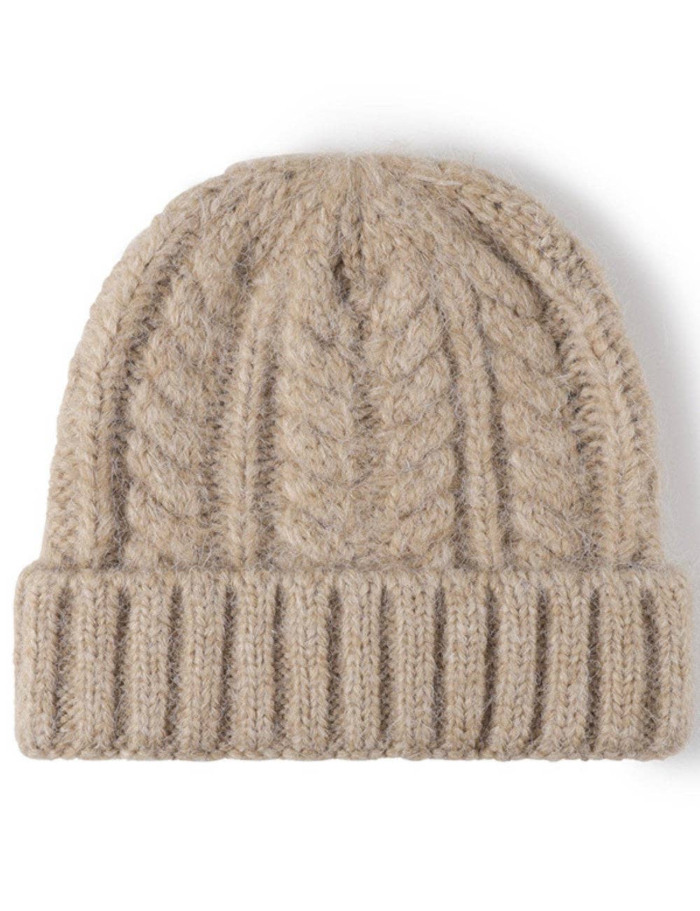 Solid Knit Jacquard Beanie