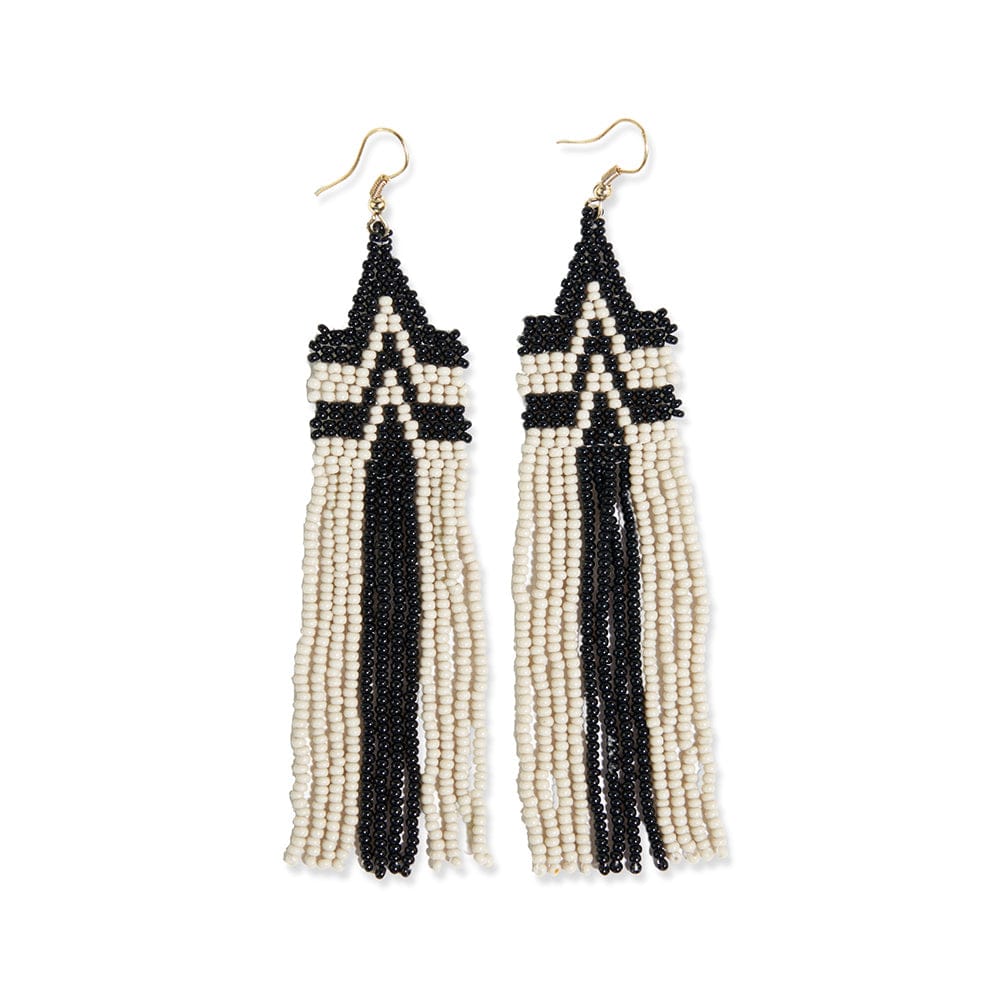 Danielle peak beaded fringe earrings