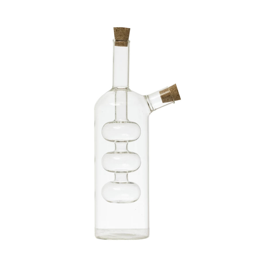 Oil and Vinegar Cruet with Cork Stoppers