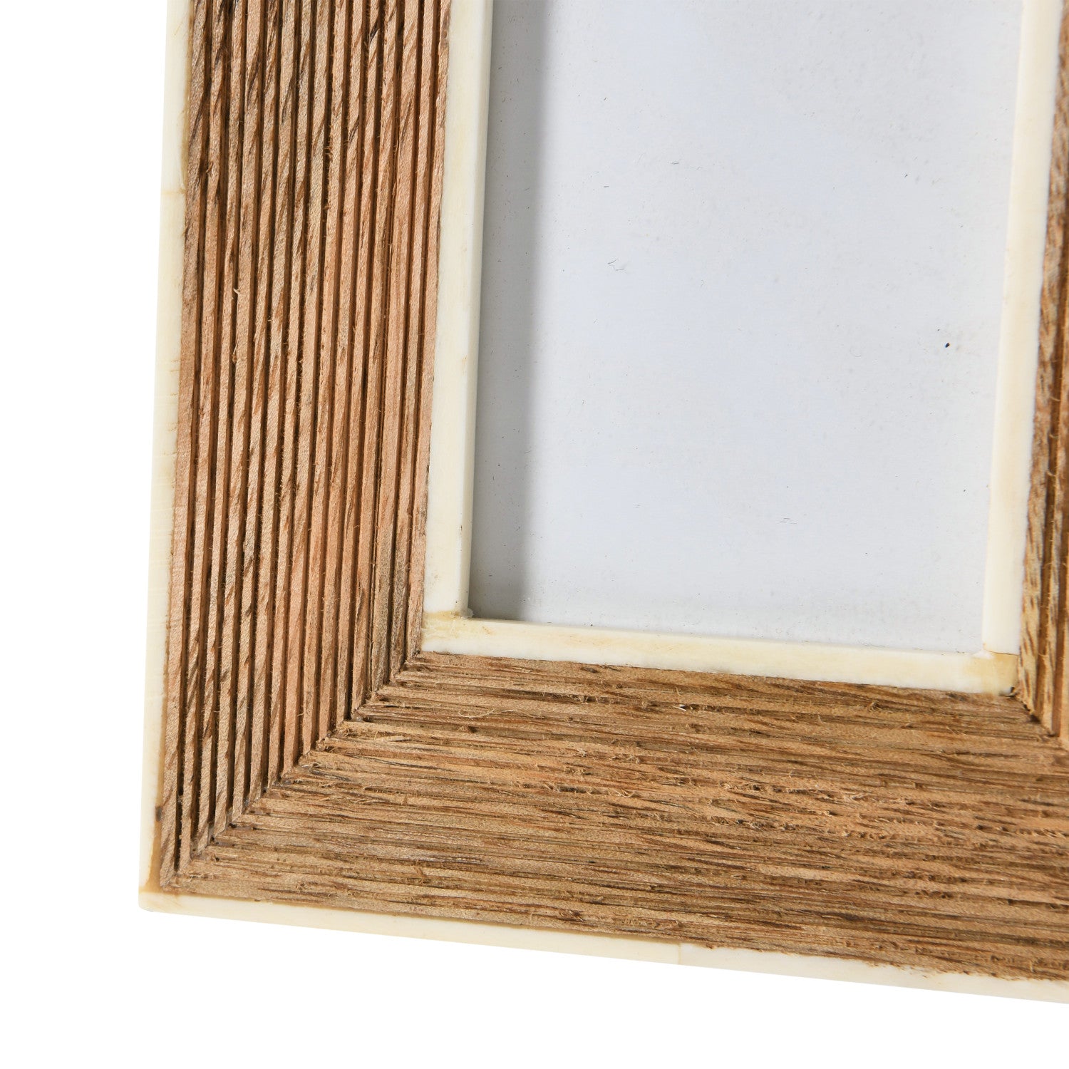 Hand-Carved Frame with Bone Border