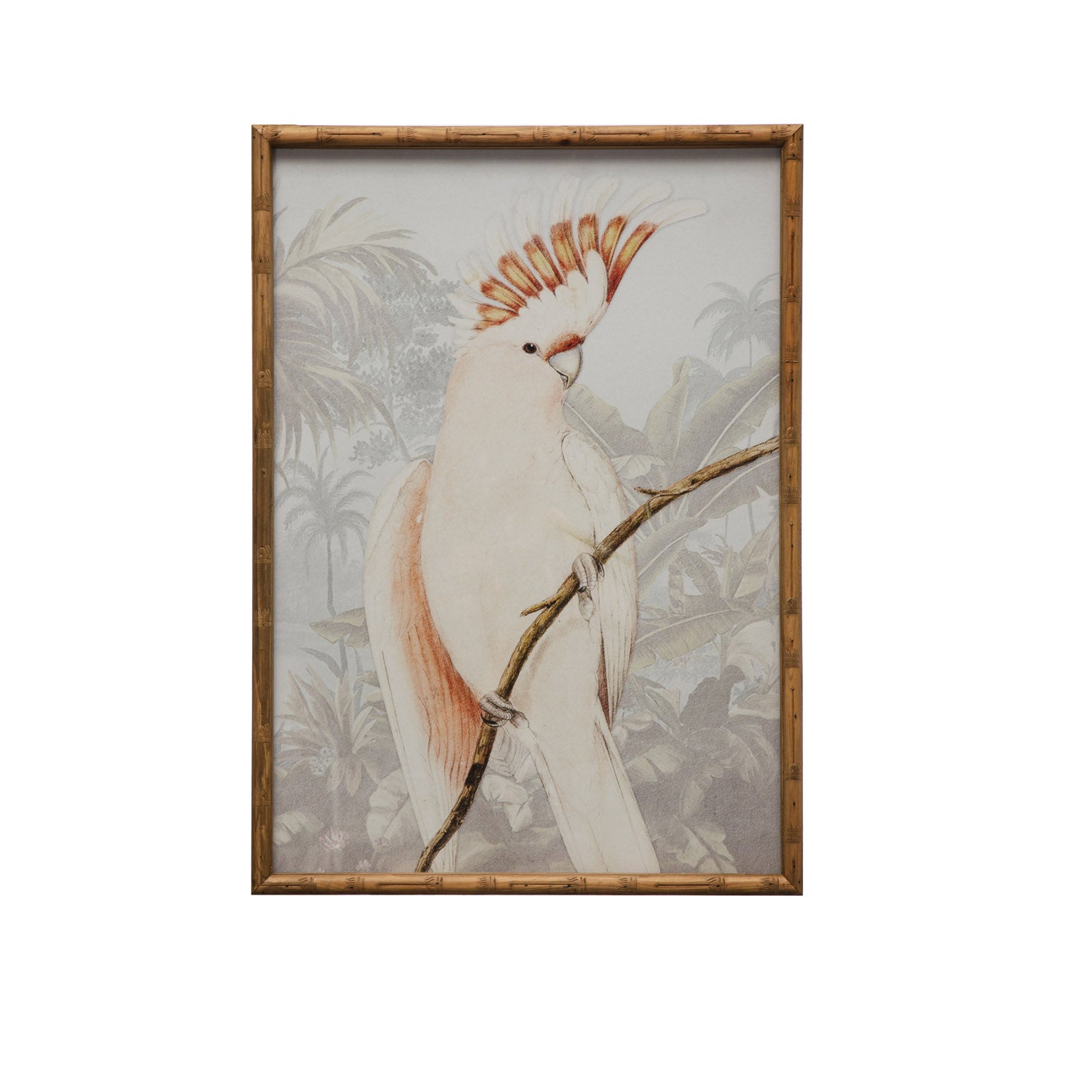 Faux Bamboo Cockatoo Art