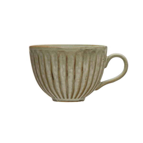 Pleated Stoneware Mug