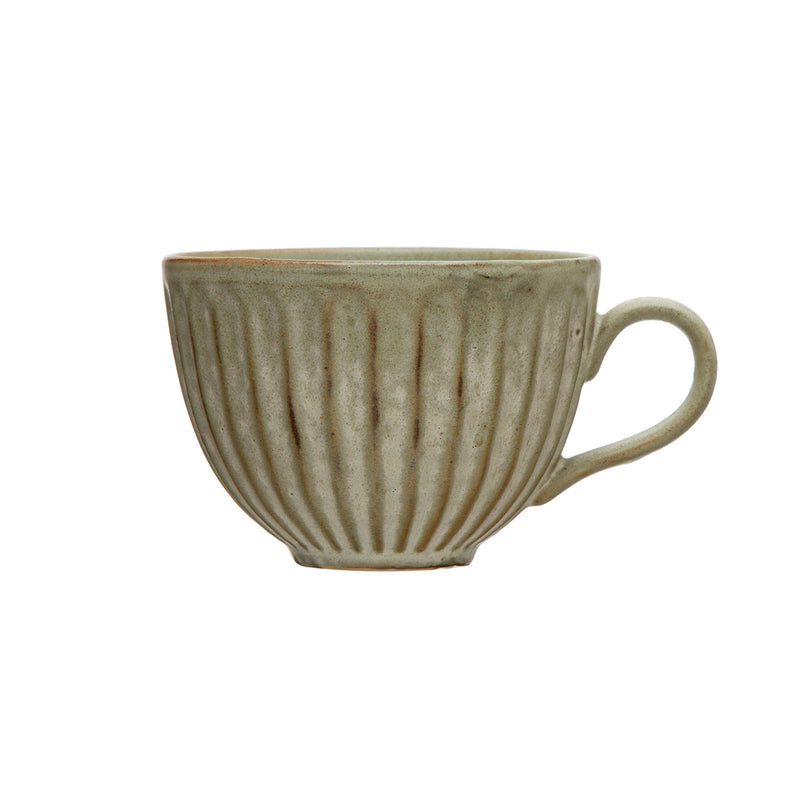 Pleated Stoneware Mug