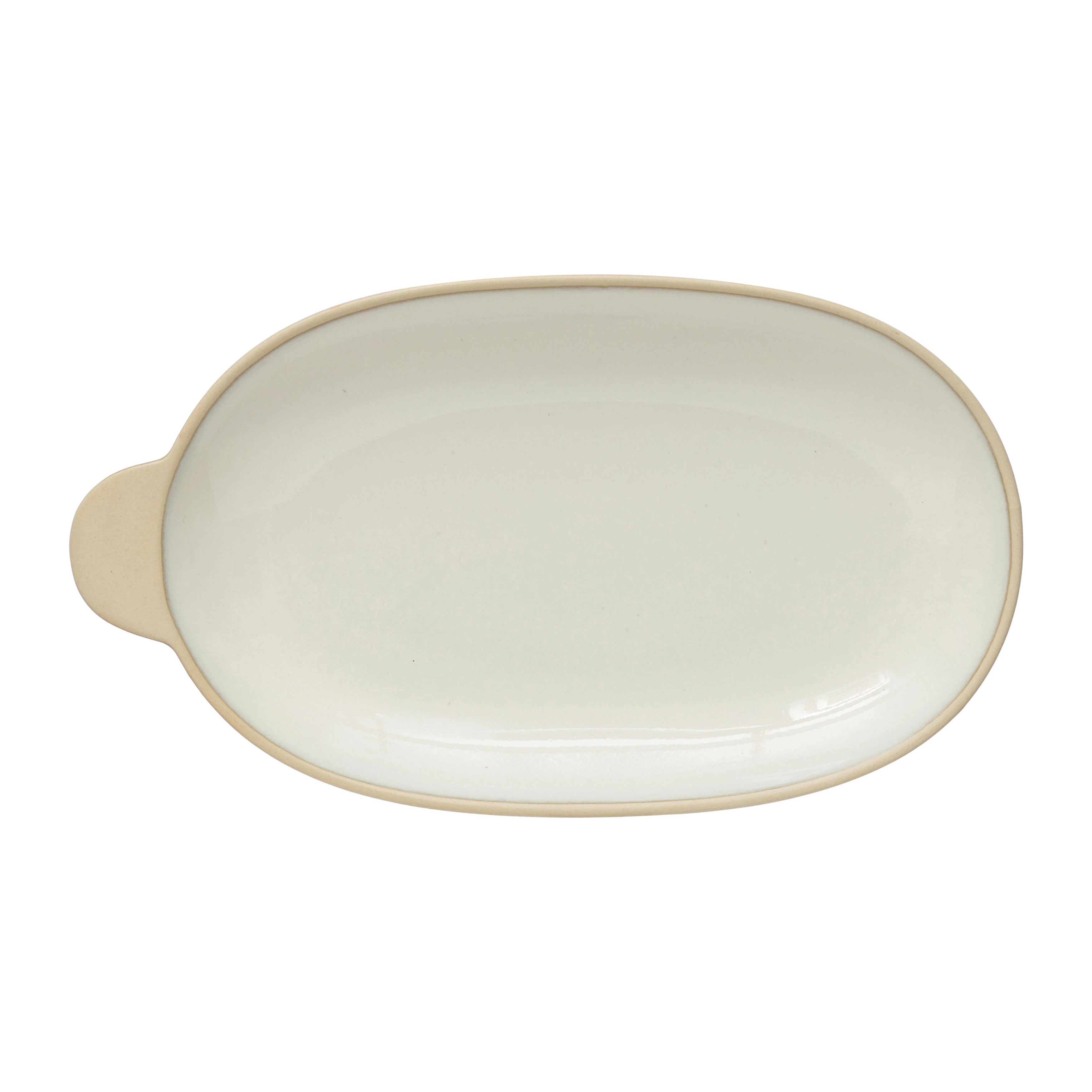 Stoneware Platter with Handle