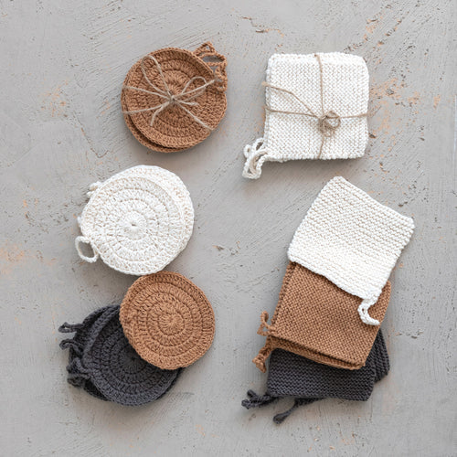 Cotton Knit Cloths, Set of 4
