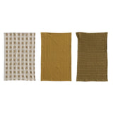 Woven Cotton Tea Towels - Set of 3