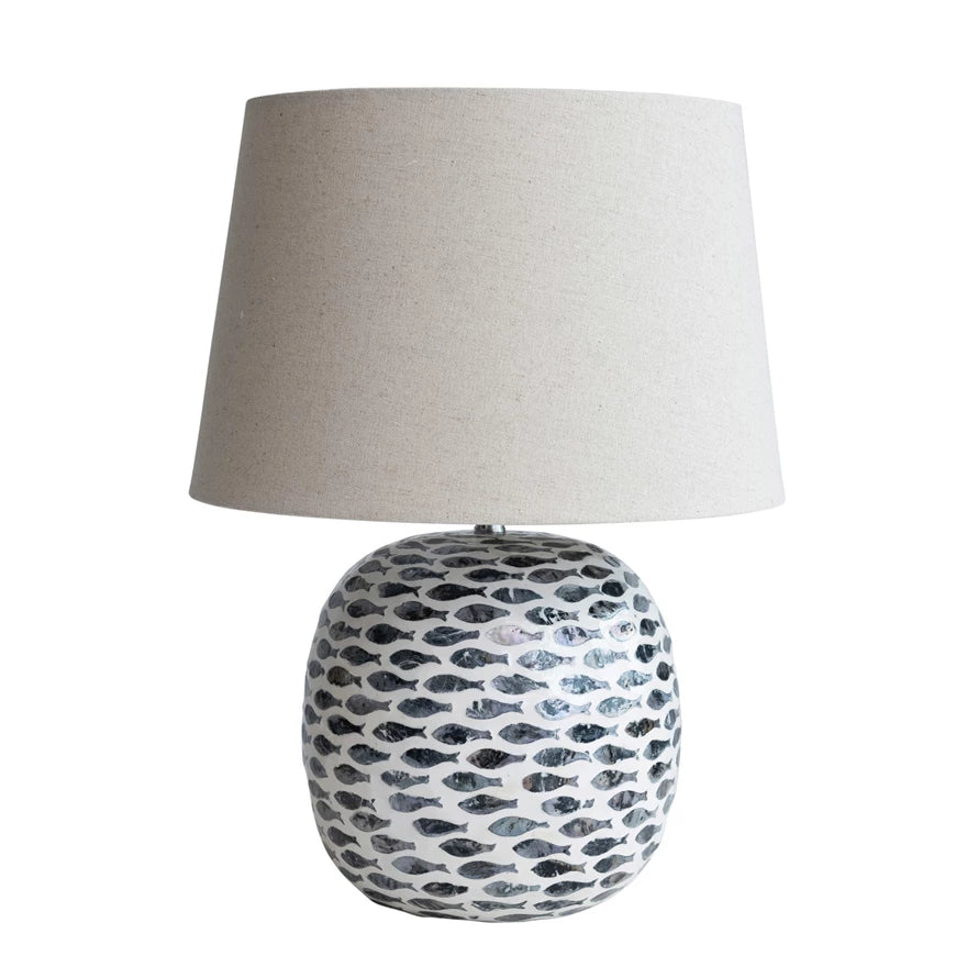 Capiz Ocean Life Table Lamp