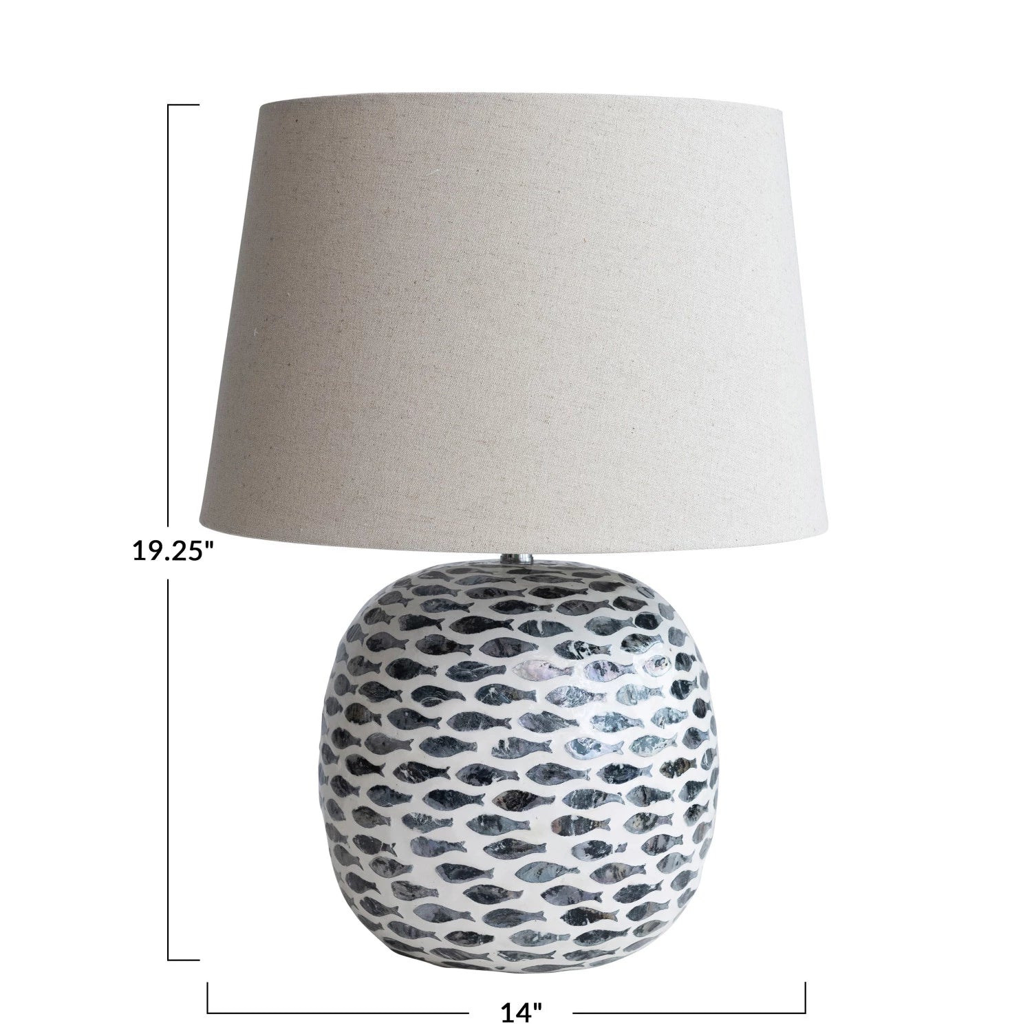 Capiz Ocean Life Table Lamp