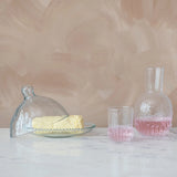 Embossed Glass Carafe Decanter