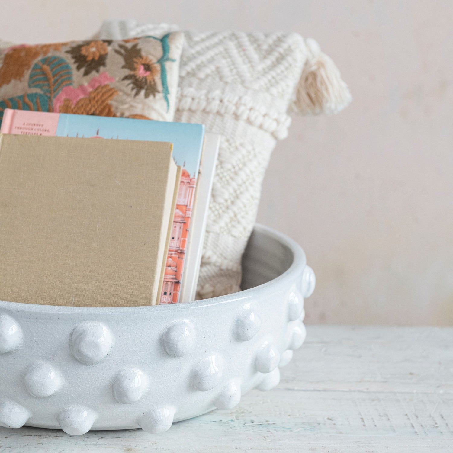 Terra-cotta Bowl w/ Raised Dots