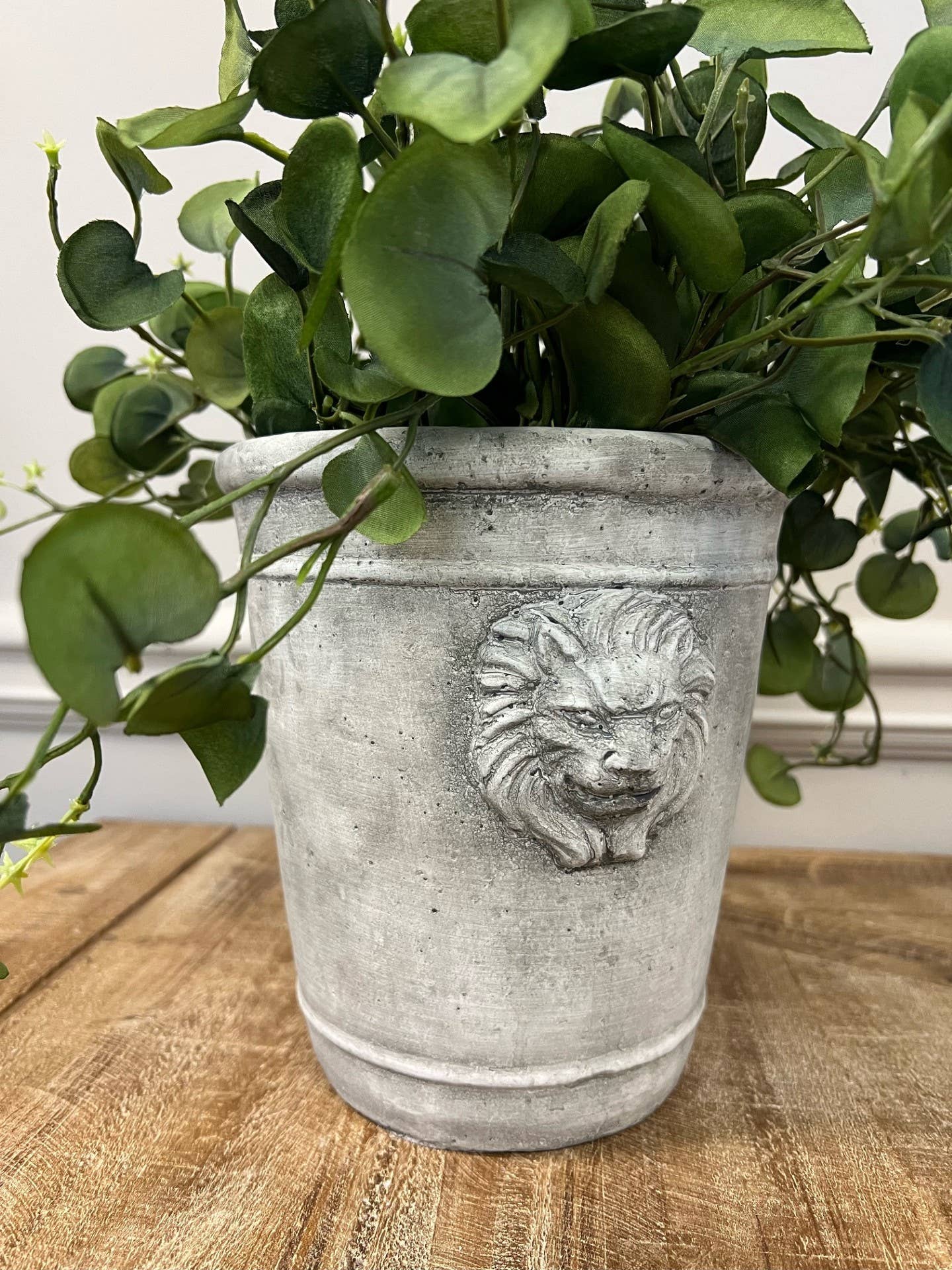 Cement Lion Planter Tall