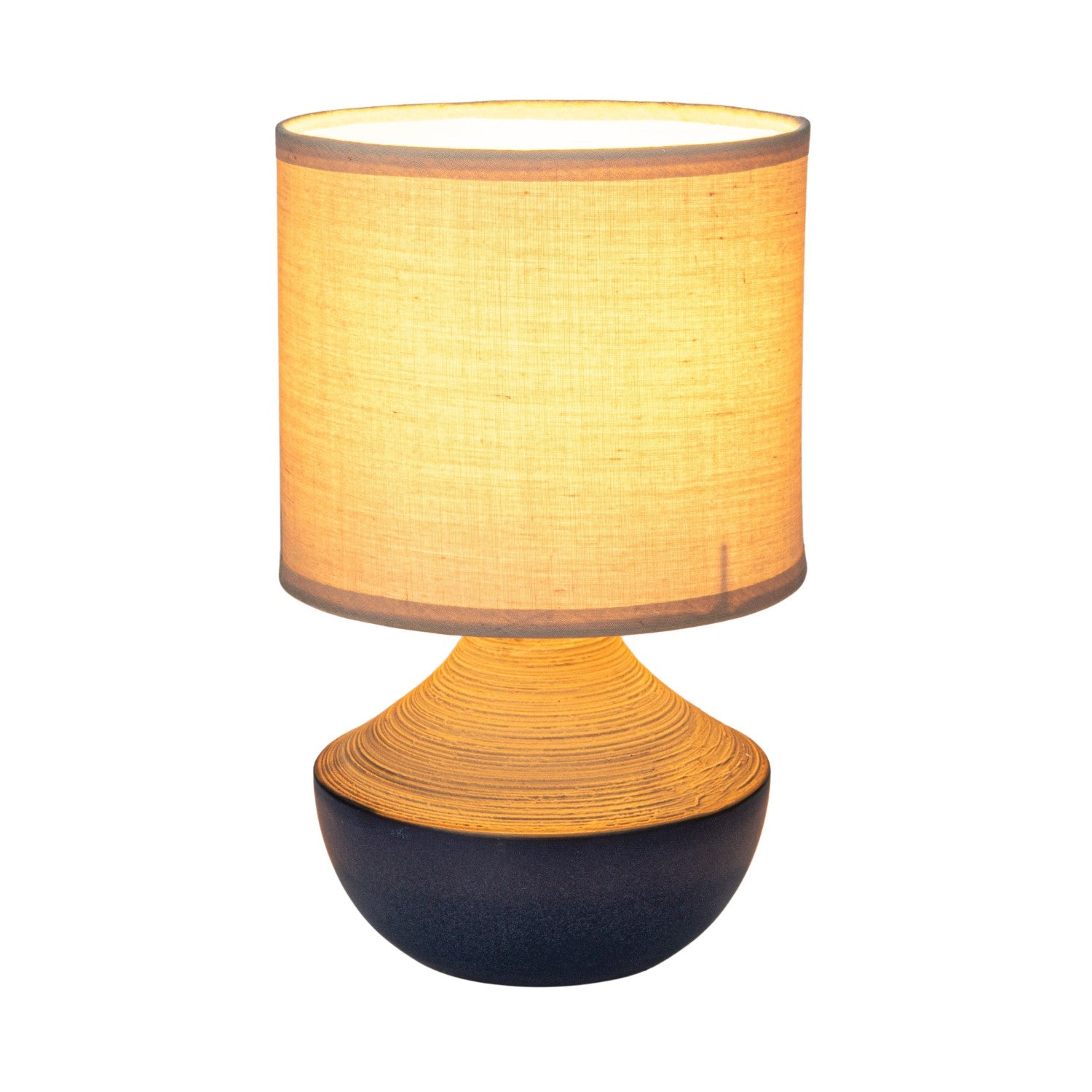 Navy & Natural Lamp