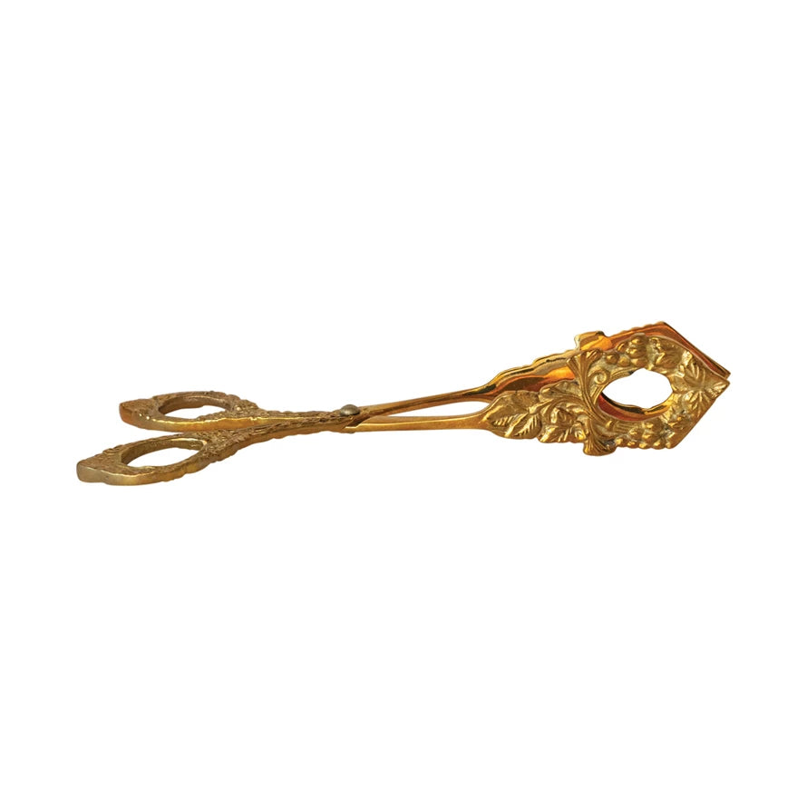 Embossed Brass Tongs