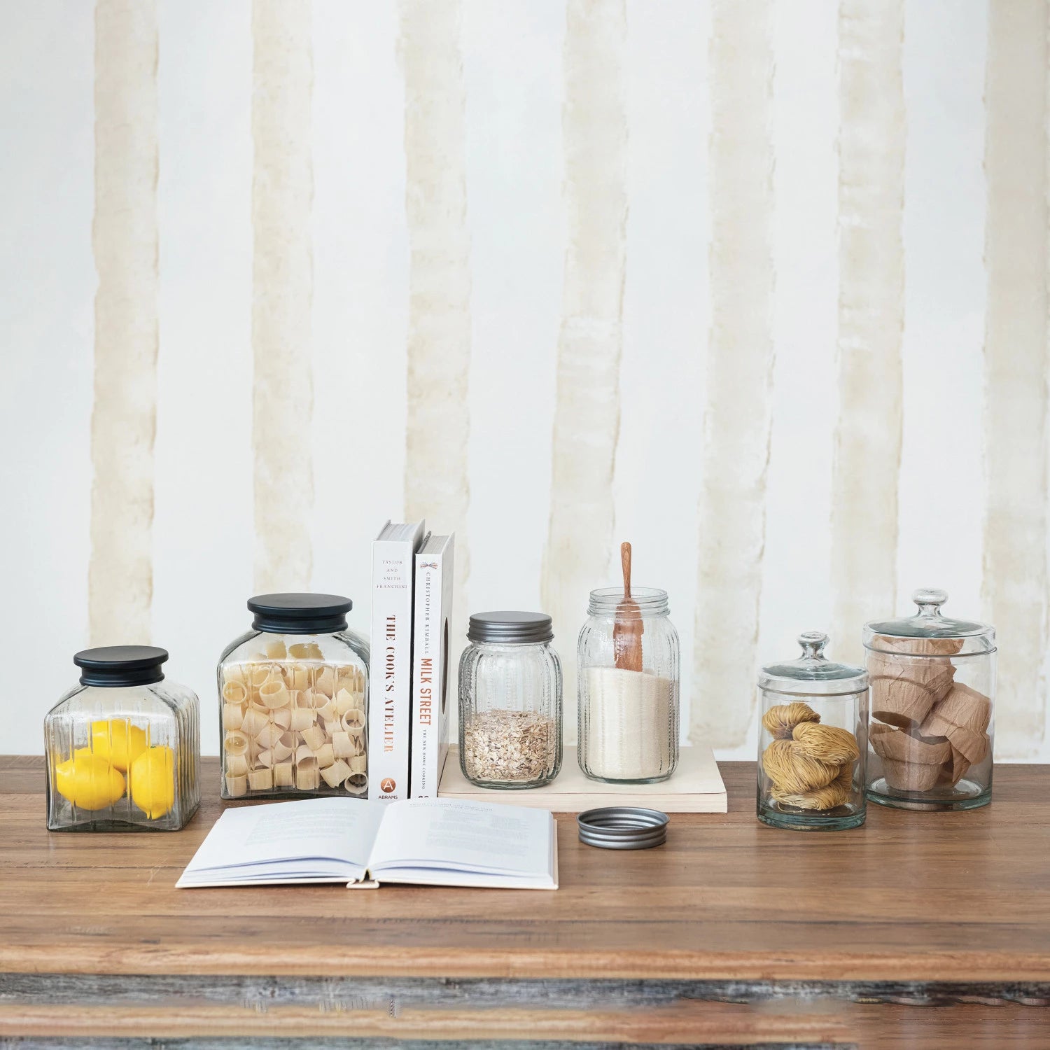 "Coffee" Glass Jar w/lid